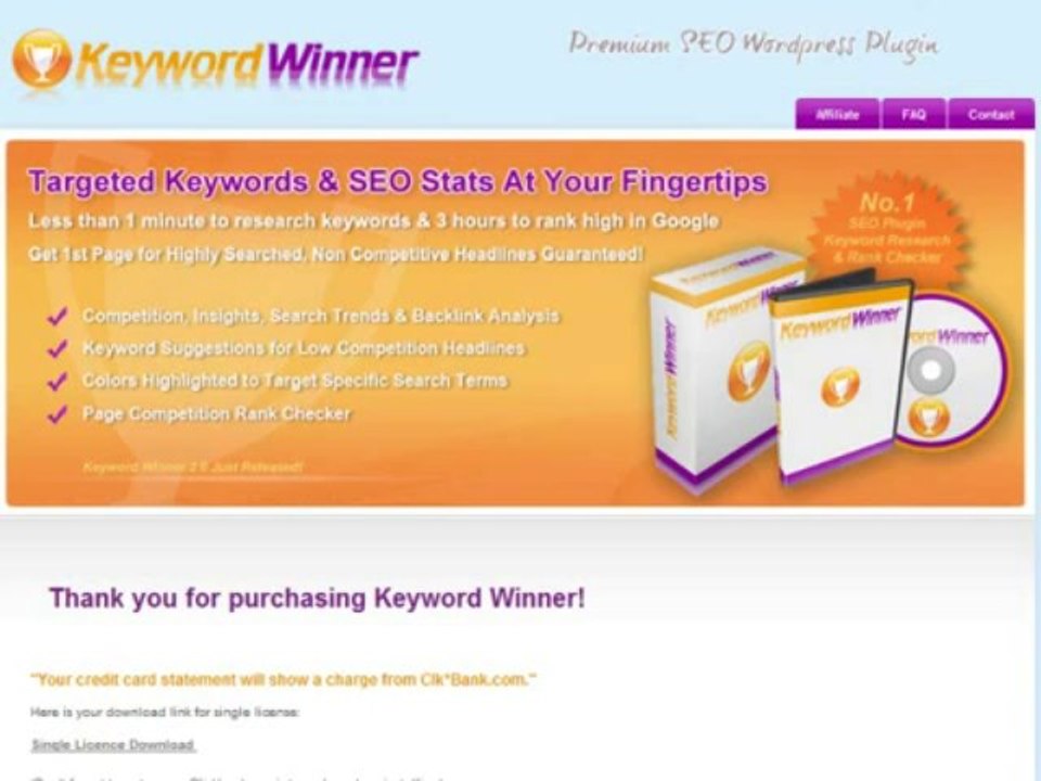 Keyword Winner