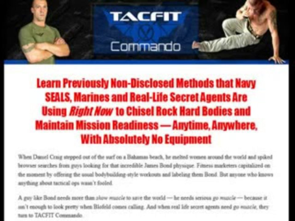 Tacfit Commando Workout Routine | Tacfit Commando Blog