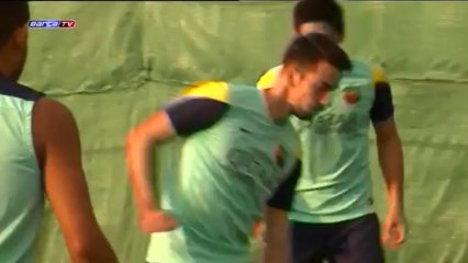 Isaac Cuenca returns to training after knee operation