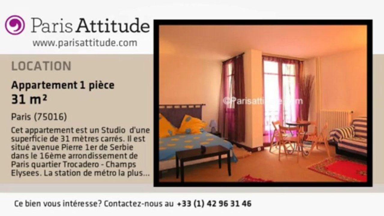 Appartement Studio à louer - Alma Marceau, Paris - Ref. 1578