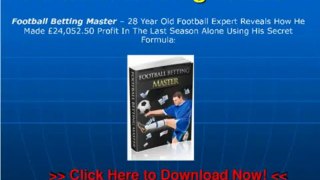 Best Football Betting System Football Betting Master