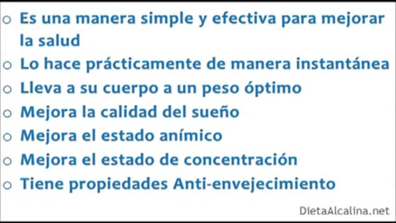 "Dieta Alcalina" y Alimentos Alcalinos