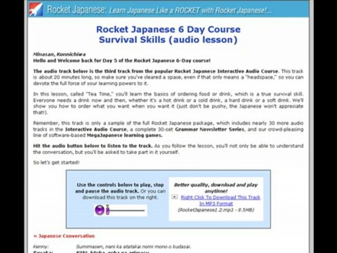 Rocket Japanese Free Lessons Day 5