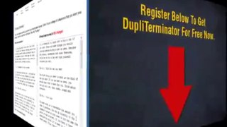 Eliminate Duplicate Content With Unique Articles By Using DupliTerminator