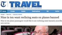 Majority of Airline Passengers Approve of Banning Reclining Seats