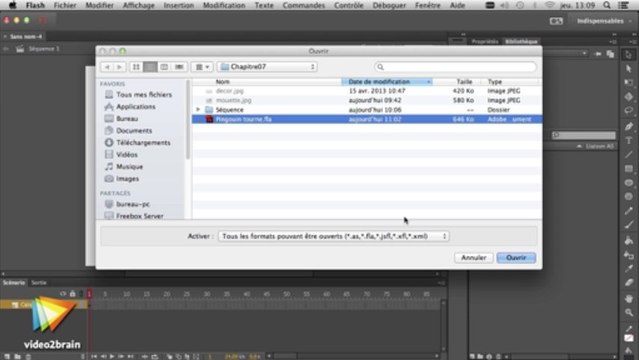 Tutoriel Flash CC : Gestion des fichiers dans Flash CC | video2brain.com