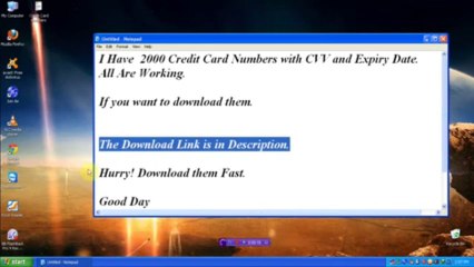 Credit Card Numbers Valid From 2013 to 2018 {MediaFire Link}