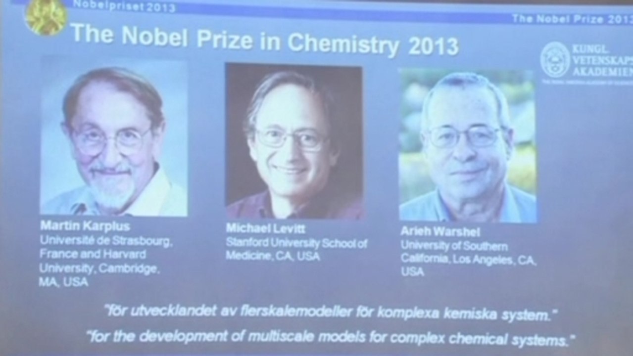 Three U.S. scientists win Nobel prize for taking chemistry into cyberspace