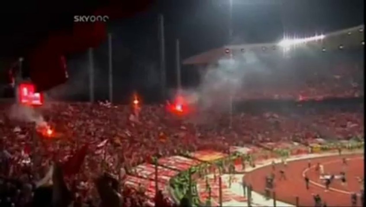 Liverpool Fans Singing YNWA at half time in Istanbul