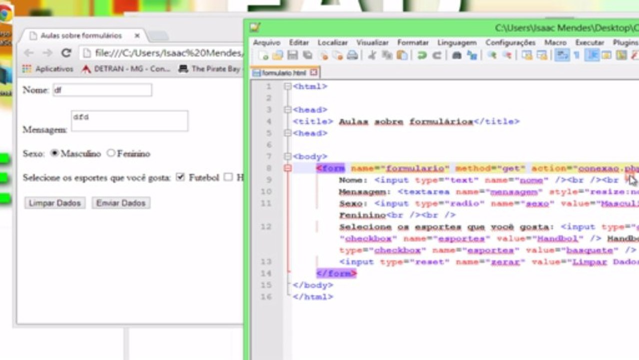 Curso de HTML - Aula 12 (Formulário)