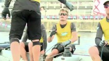 SAP Extreme Sailing Team versus Red Bull Sailing Team in a battle for the Series podium