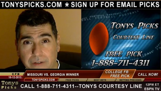 Georgia Bulldogs vs. Missouri Tigers Pick Prediction NCAA College Football Odds Preview 10-12-2013