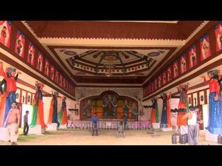 Traditionally ornamented Durga Puja pandal