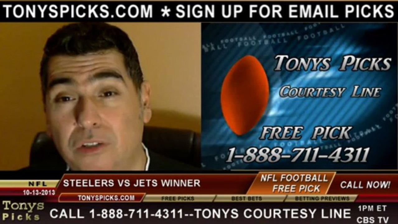 New York Jets vs. Pittsburgh Steelers Pick Prediction NFL Pro Football Odds Preview 10-13-2013