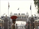 Indian flag and Pakistan flag at Wagah Boirder