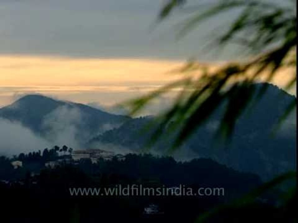 Pale landscape before the sun sets