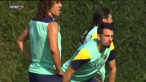 Nine players only for Barcelona training