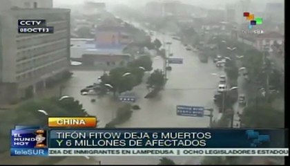 Reportan 6 millones de damnificados por tifón Fitow en China