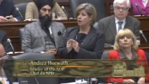 Question Period Oct 9 2013 - NDP Leader Andrea Horwath