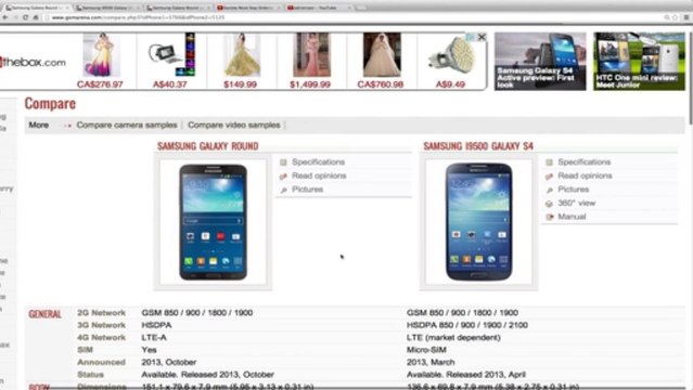 New Samsung Galaxy Round vs. Samsung Galaxy S4 - Specs Comparison Review