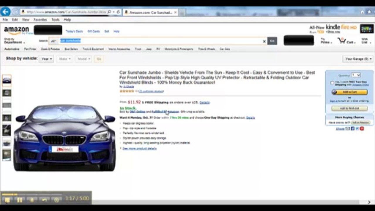 Uncover How You can Get  Car Sunshade For only $1 - Instruction video