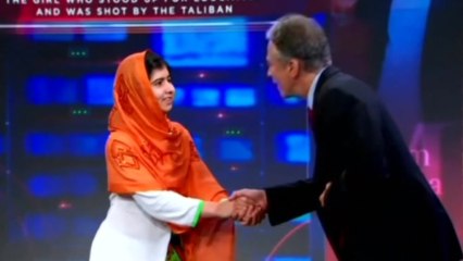 Pakistani teenage activist tells her story to John Stewart