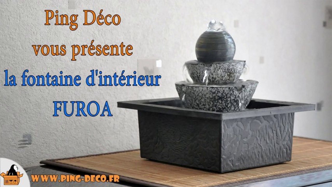 Fontaine d'intérieur zen lumineuse FUROA (WWW.PING-DECO.FR)