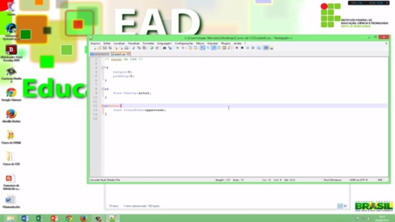 Curso de CSS - Aula 8 (Efeitos com o Atributo Hover)