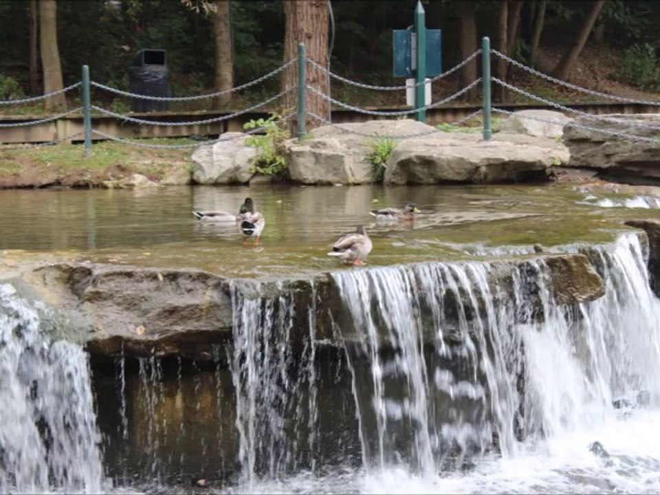 Cycling downtown Gahanna trails - Columbus Ohio metro area.