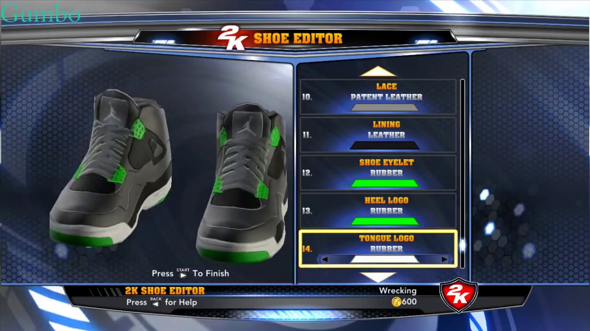 NBA 2k14 GreenGlow 4s (2k14 Shoe Creator Green Glow 4s tutorial) - video  Dailymotion