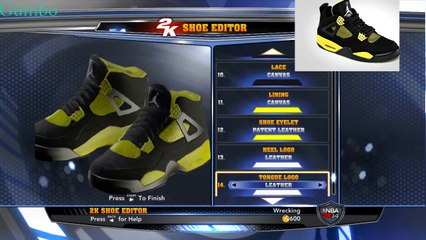 NBA 2k14 Thunder 4s (2k14 Shoe Creator Thunder 4s tutorial)