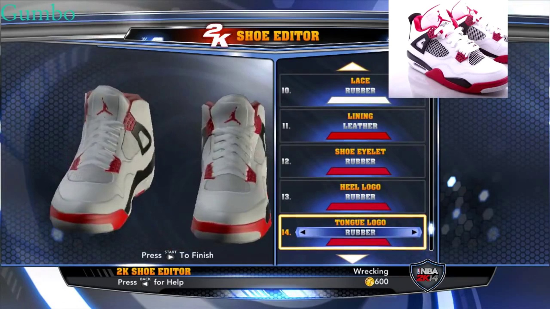 NBA 2k14 Fire Red 4s (2k14 Shoe Creator Fire Red 4s tutorial) - video  Dailymotion