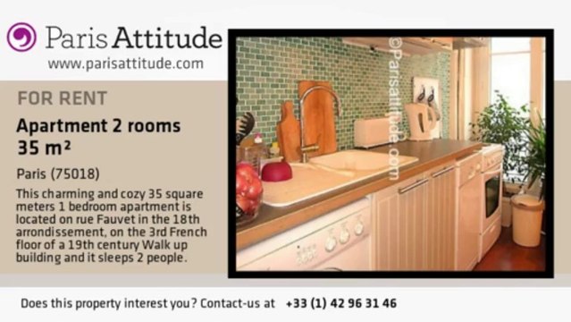 1 Bedroom Apartment for rent - Guy Moquet, Paris - Ref. 1837