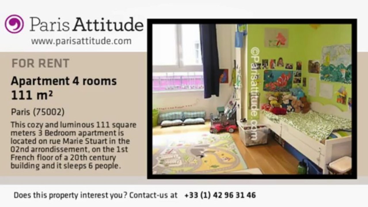 3 Bedroom Apartment for rent - Montorgueil, Paris - Ref. 4445