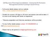 SAP Business Planning And Consolidation/Enterprise Performance Management Online Training South Africa