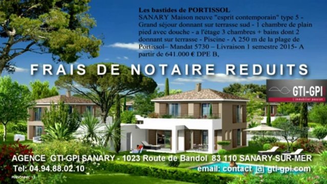 PROGRAMME NEUF SANARY-SUR-MER - PORTISSOL - agence immobiliere sanary – GTI