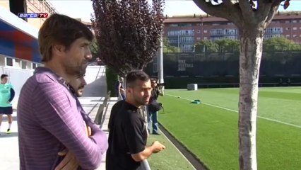 Puyol se prueba y juega 45 minutos en un amistoso a puerta cerrada