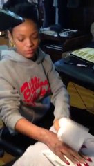 Rihanna new traditional Maori hand made tattoo!!