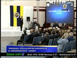 Fenerbahçe Spor Kulübü'nde Kurumsallık Ve Sürdürülebilirlik- Sunumu