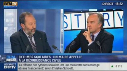 Скачать видео: BFM Story: Christian Schoettl appelle à la désobéissance contre les rythmes scolaires - 10/10