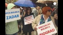 Croatia: striking doctors protest in Zagreb