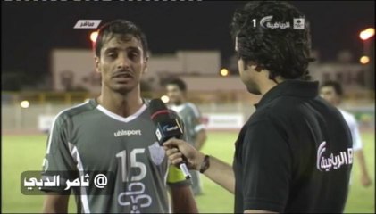 الخليج والطائي تصريح اللاعب احمد مناور بعد اللقاء