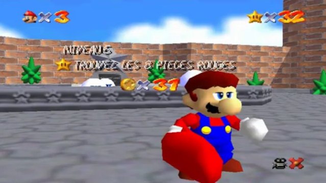 Super Mario 64 - Manoir de Big Boo - Etoile 4 : Trouvez les huit pièces rouges