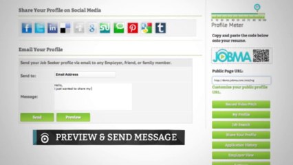 Sharing a Jobma Video Profile via Email