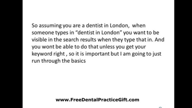 UK Dental SEO Marketing Course Pt1 - Keywords Explained