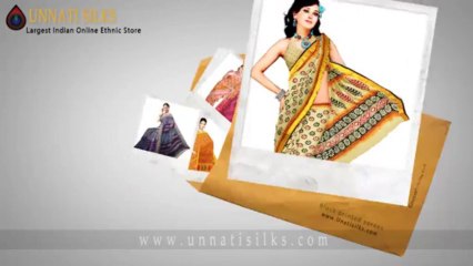 block printed sarees video oline upload