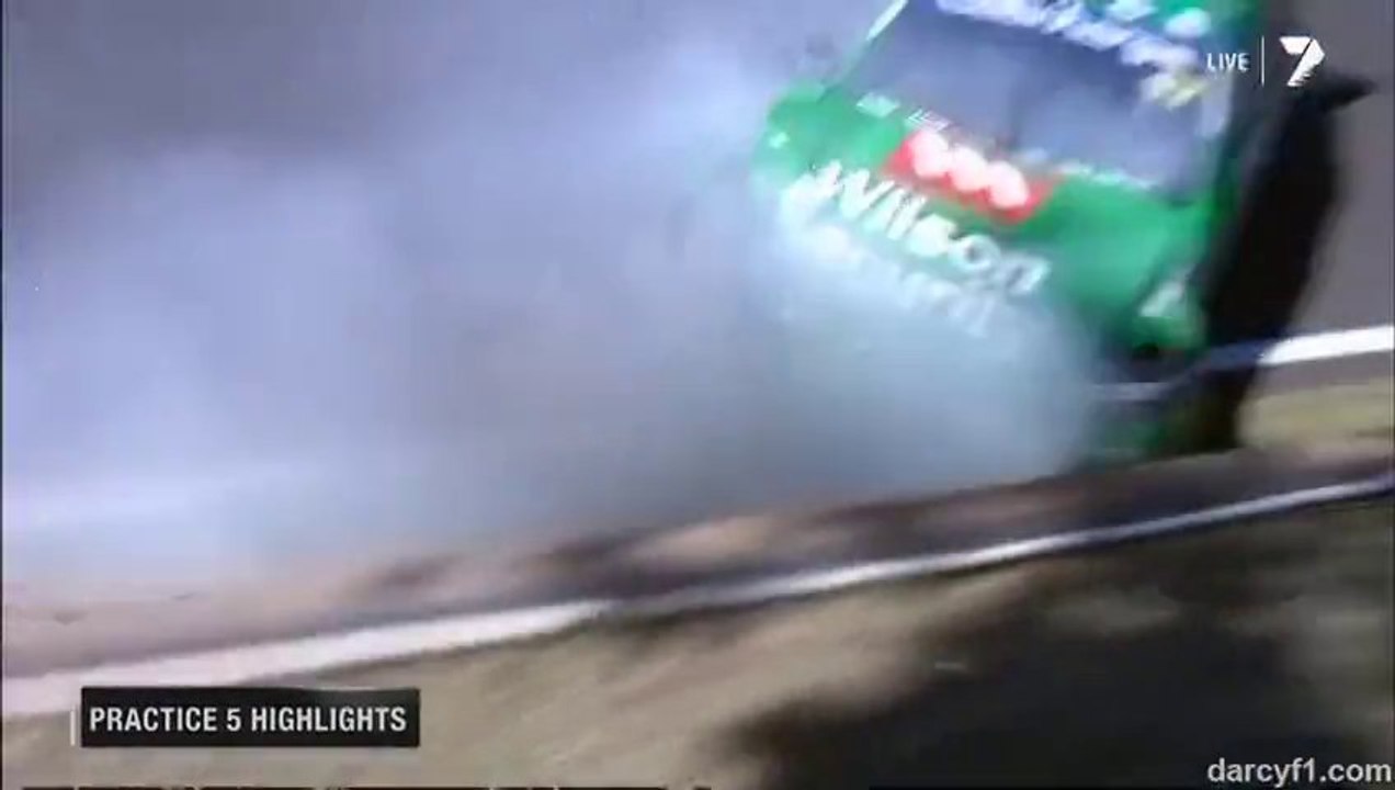 V8 Supercars Bathurst 2013 Prac Mostert Huge Crash