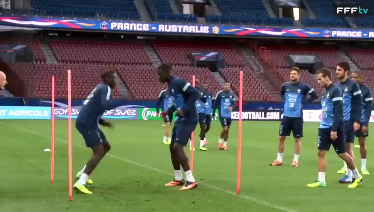 Equipe de France  entraînement au Parc des Princes