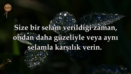 Selam verene nasıl karşılık verilmeli! [Nisa, 86 - Ebubekir Şatıri]