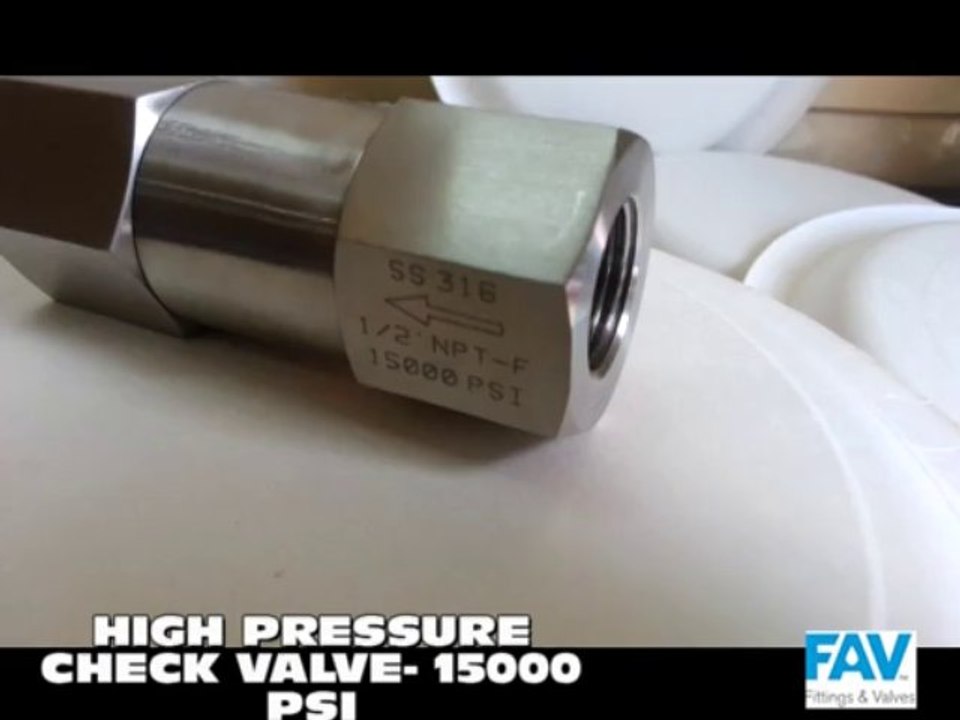 High Pressure Check Valve-15000 PSI